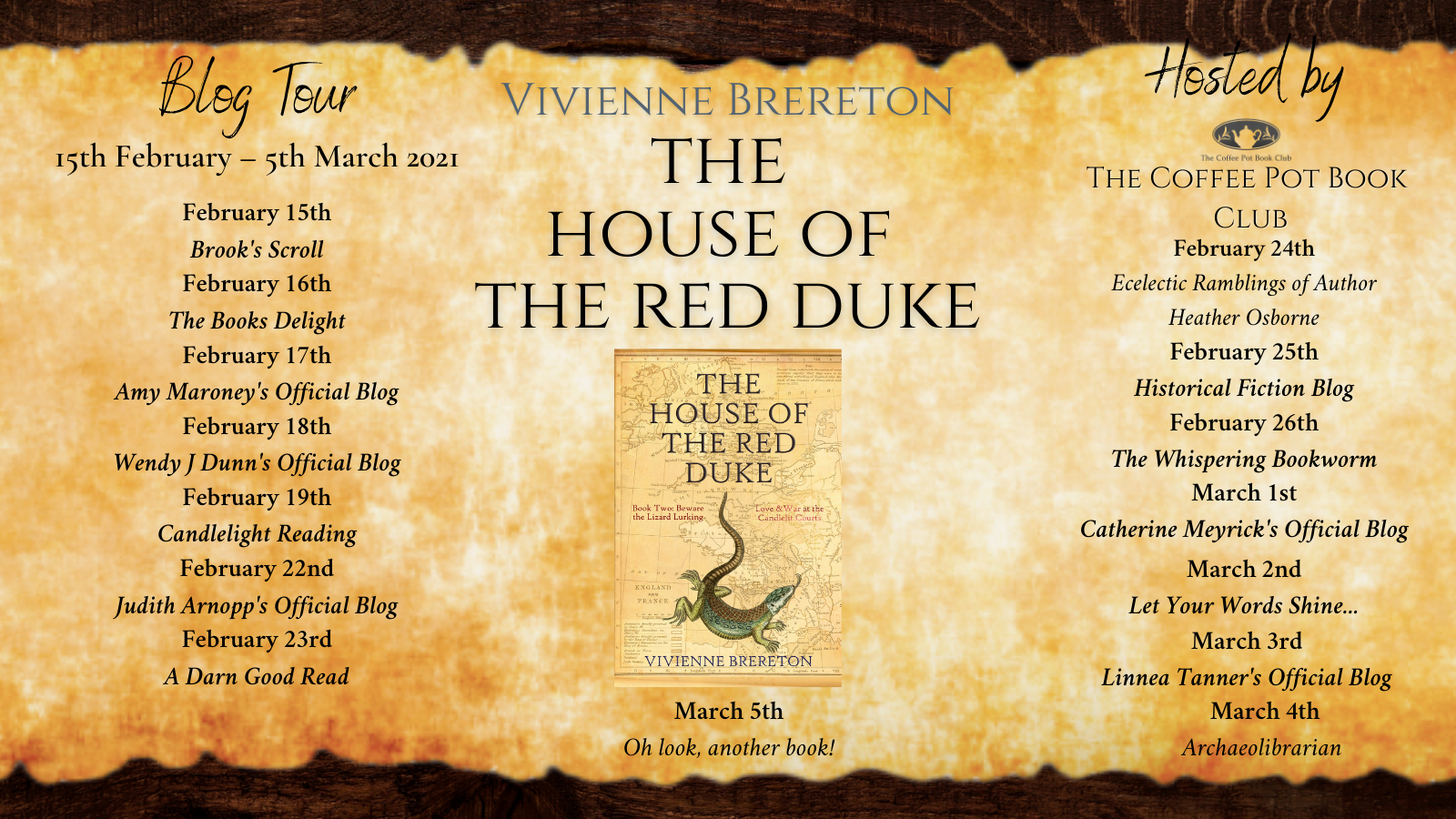 The House of the Red Duke Tour Schedulepng