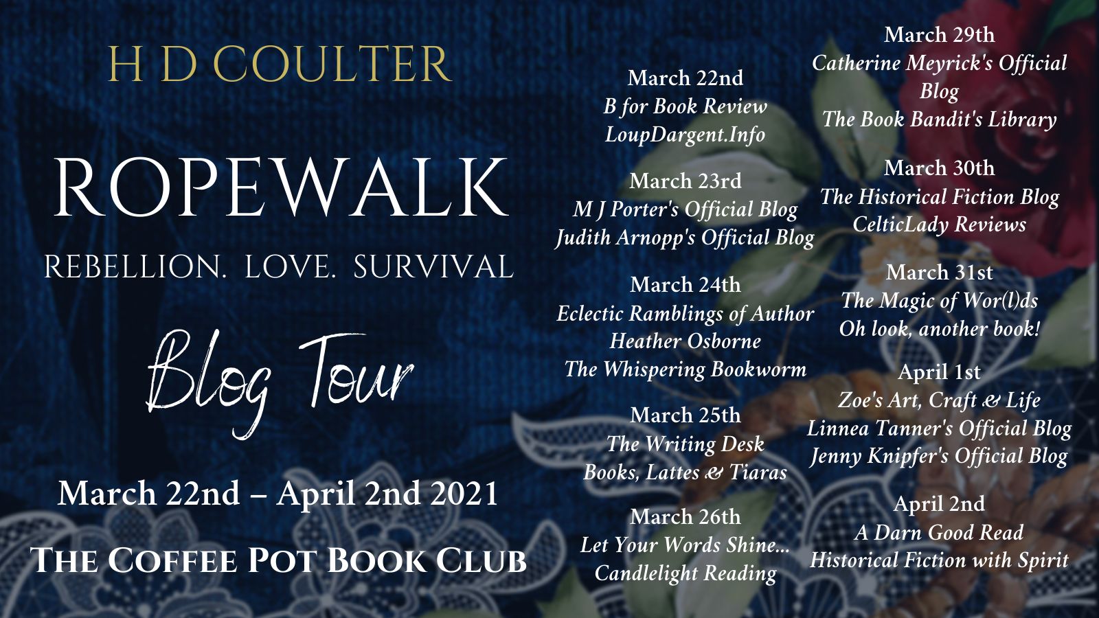 Ropewalk Tour Schedule Banner
