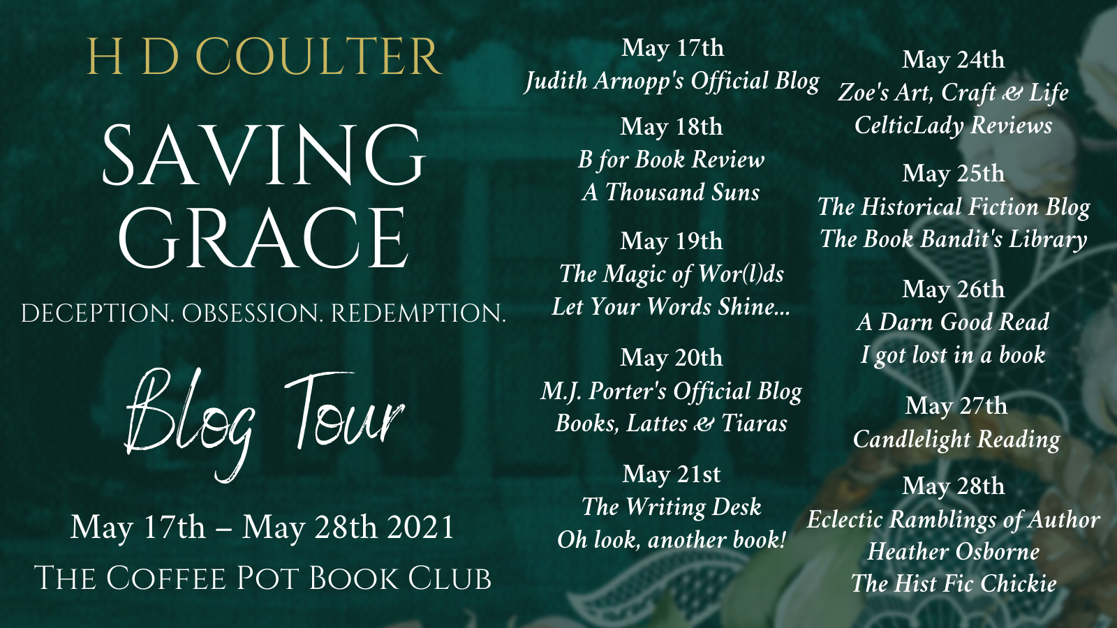 Saving Grace Tour Schedule Banner